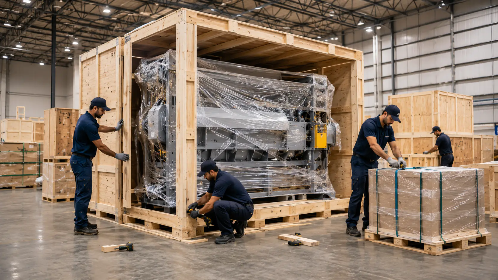 Protective crating and export packing for cargo