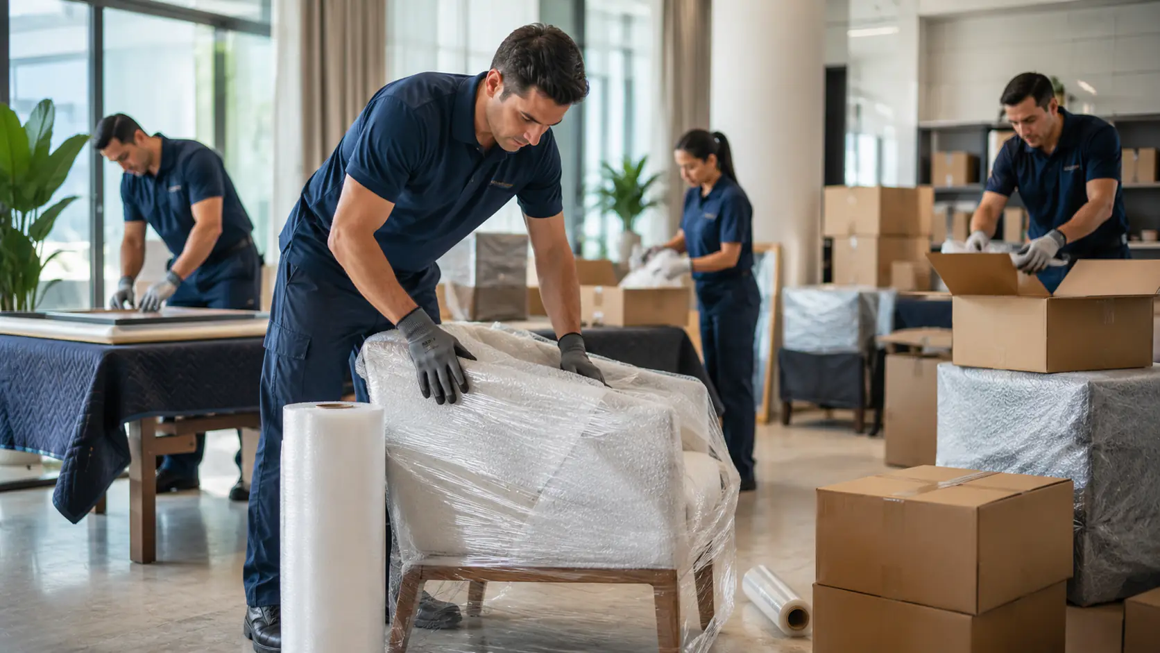 Professional packing services for home relocation